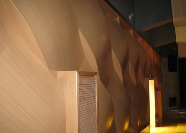 De houten Akoestische Comités van het Verspreiderplafond, 3D MDF de Muurraad van het Auditorium Correcte Bewijs
