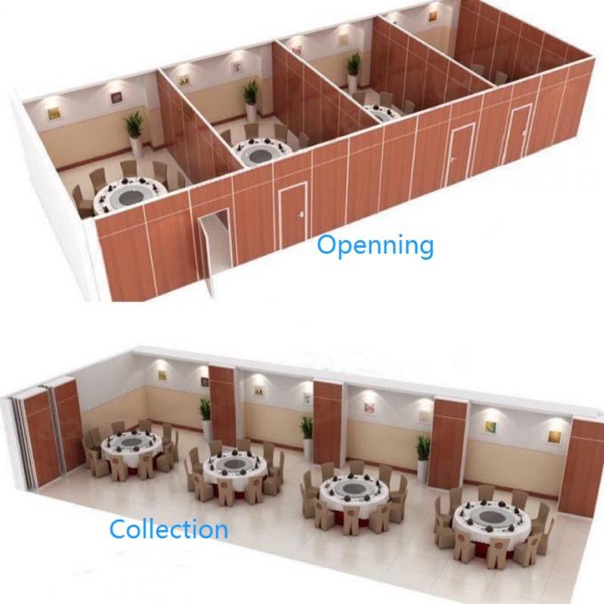 Het vouwen van Muren van de de Muur Beweegbare Verdeling van de Verdelingsdeur de Glijdende voor Conferentiezaal