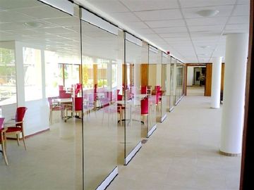 muren van de het Glas Glijdende Verdeling van 12 mm Dikte de Transparante voor Conferentiezaal