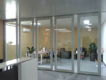 Vlekkeloze Zaal Verdelers/Muur van de het Glasverdeling van het Aluminiumkader de Glijdende voor Bureau