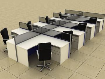 Vrij Bevindend 8 Seater Flexibel Modulair Bureauwerkstation voor Personeel ISO9001