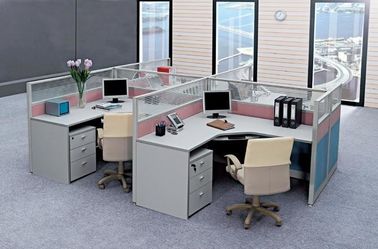Vrij Bevindend 8 Seater Flexibel Modulair Bureauwerkstation voor Personeel ISO9001