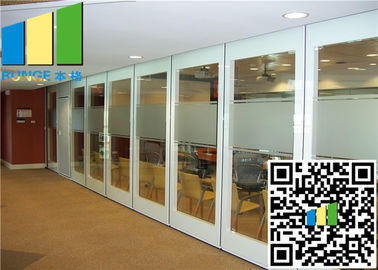 10MM Vouwende Glaszaal Beweegbare Muurcomités met Schuifdeur 500/1230mm Breedte