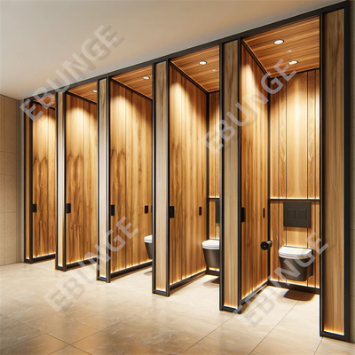 Ondersteuning van een gepersonaliseerde commerciële badkamer scheidingswand Duurzame kras- en inslagbestendige toilet scheidingswand
