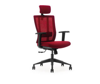 Rode/Zwarte Ergonomische Bureaustoel met Wapens voor Call centre 10 Jaar Garantie