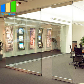 De opvouwbare Beweegbare Verdelingsmuren/Muur van de het Glasverdeling van Klemframeless voor Vergaderingscentrum