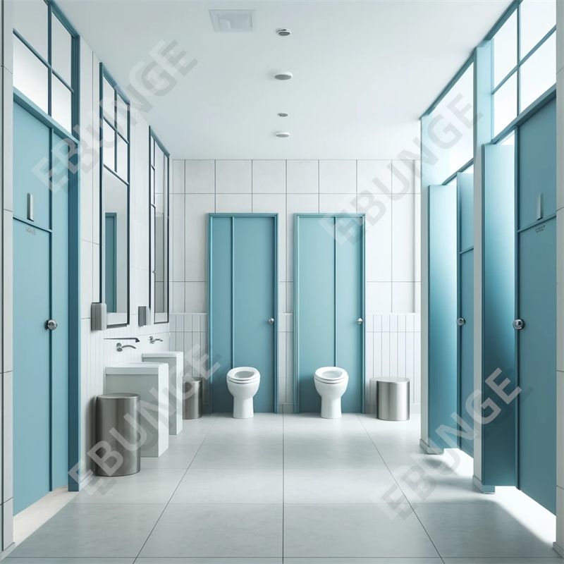 Gemakkelijk te reinigen en betaalbaar badkamer scheidingswand Ondersteuning van gepersonaliseerde commerciële badkamer scheidingswand